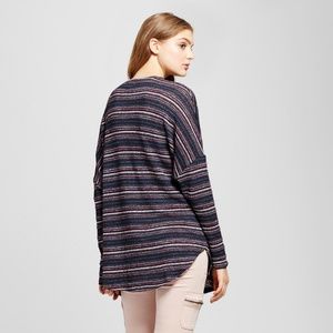 Target Cardigan Navy Blue Size XS Striped